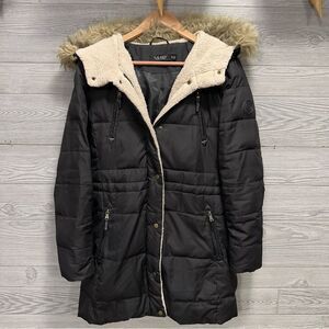 Ralph Lauren Black Down Puffer Jacket Parka Hooded
